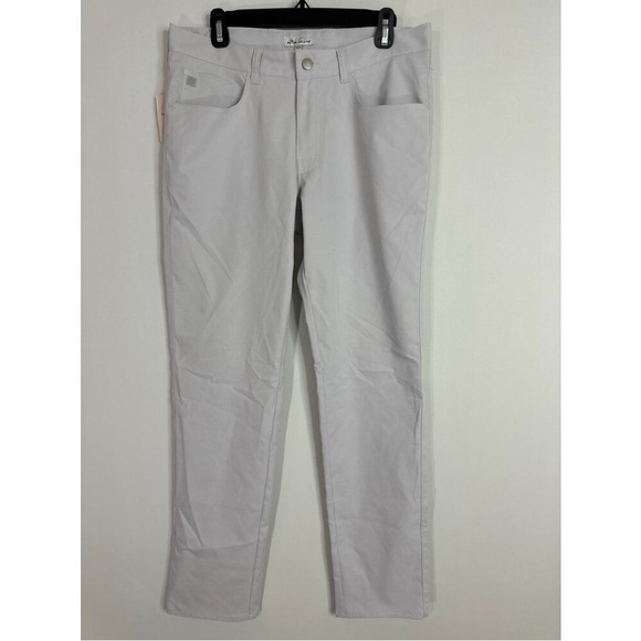 NWT PETER MILLAR CROWN SPORT eb66 Performance five Pocket Pants gale gray 34x30 - Picture 5 of 12